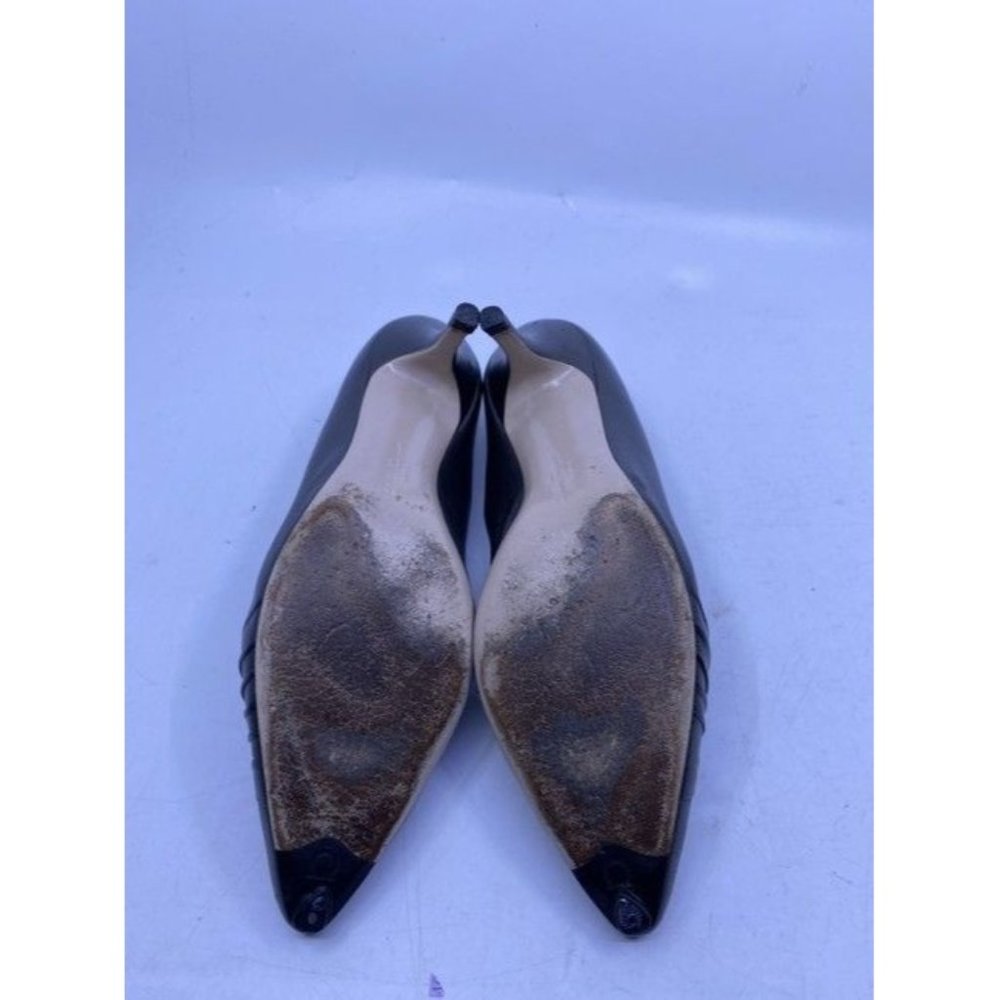 Salvatore Ferragamo Gun Metal Firsea Flat Bow Pumps Size Us - Picture 4 of 10